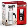 Bialetti VENUS Espressokocher + 1 Packung Moka Classico Kaffee 250 g - Fassungsvermögen 6 Tassen - Silber - Induktionsgeeignet