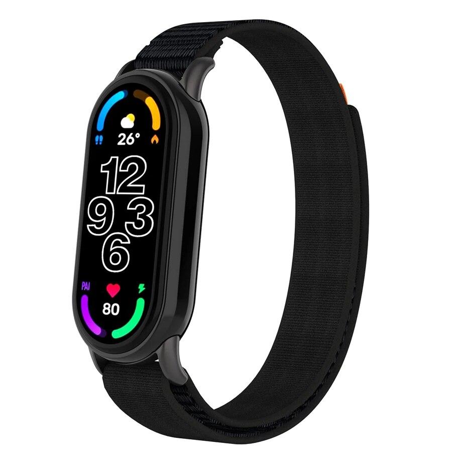 For Mi Band 8 Strap Nylon Loop Replacement Wristband For Xiaomi Mi Band 8 Smart Watch Band Bracelet Correa Breathable Strap