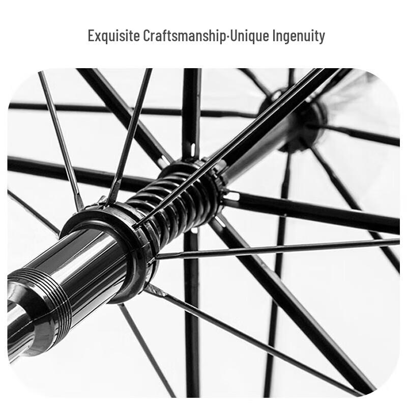 Mibodi Ultra-Light Transparent Straight Handle Umbrella