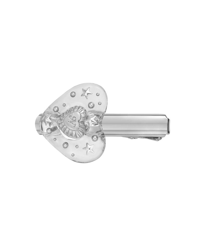Nff Glaze Heart Hairpin-White