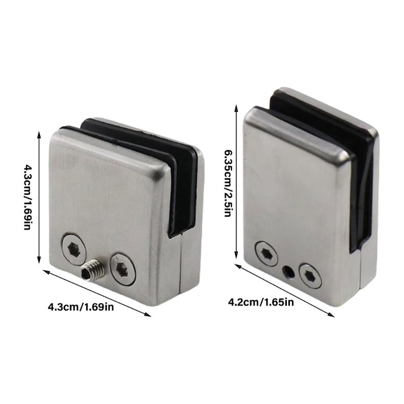 Nerezová ocel Skleněná zábradlí Svorka s gumovými těsněními Montážní držáky Nastavitelné skleněné držáky Kování Odolné