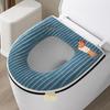 1pcs Washable Plush Toilet Seat Cover with Carry Handle, Universal Zipper Toilet Lid Cover for Winter, Soft Fluffy Bathroom Mat