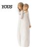 Sister Ornaments Four Women Friendship Figurine Decor, Sisterhood Statue Gift for Friends, Sisters Decorative Home and Moms, Faceless