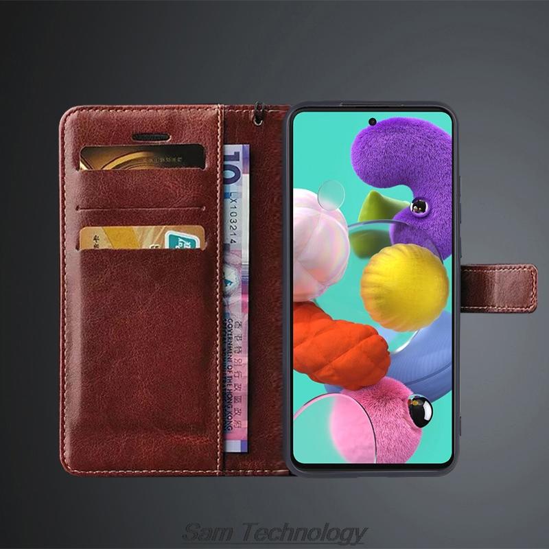 Kartenhalter Hülle für Samsung Galaxy A52 A50 A51 A53 A54 A55 A56 5G A5 2017 A520 2016 Lederhülle Brieftasche Klapphülle Fundas