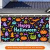 1 piece of 2D Flat background fabric, background fabric for celebrating Halloween with pumpkins flying, polyester