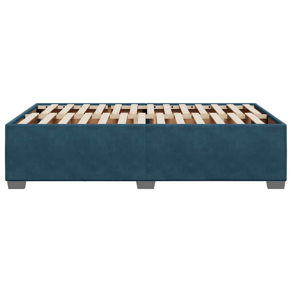 Bed Frame Blue 120 X 190 Cm Velvet