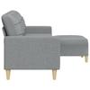 Vidaxl 3-Osobowa Sofa Z Podnóżkiem, Jasnoszary, 210 Cm, Tkaniną