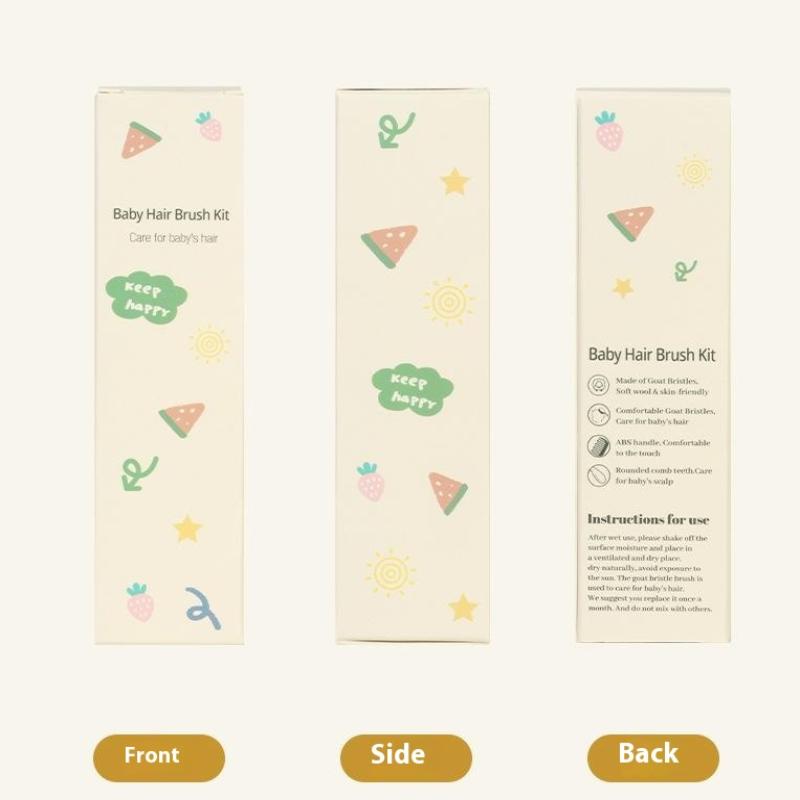 Sada kartáče a hřebenu na měkké vlasy z vlny Nejjemnější štětiny Kartáč na dětské vlasy Kartáč na masáž těla kojence Uklidňující kartáč do vany Cestovní výbava