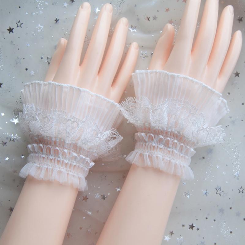 Fake Sleeves Autumn Winter Wild Sweater Decorative Sleeves Lace Sleeves Wrist Fake Cuff for Gilrs Women