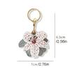 Access Control Card Holder Bag Pendant PU Leather Bag Hanging Fashion Flower Keychain  Home Decor
