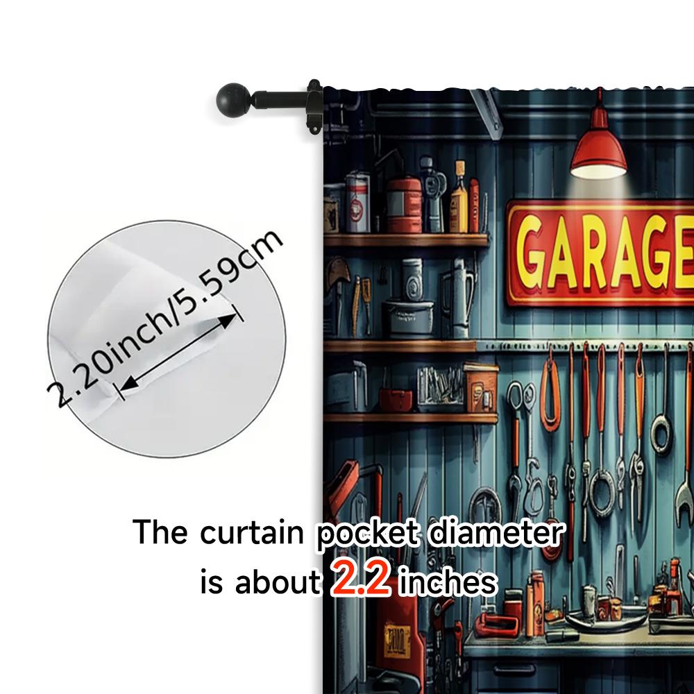 2pcs, Curtain Set Pattern Curtains Car Repair Polyester Machine Washable Polyester (without rod) Stuff Clearance Use for Bedroom