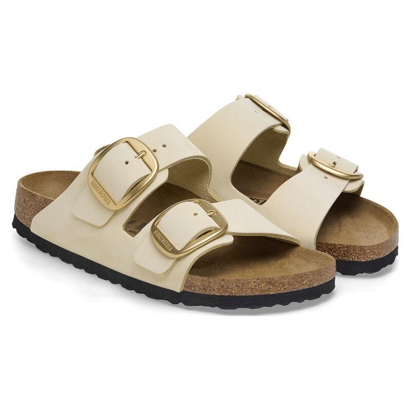 (WMNS) Birkenstock Arizona Big Buckle Nubuk Leather Narrow Fit 'Beige' Women's 1026585