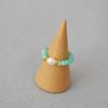 Summer Vintage Natural Stone Colorful Beaded Ring Personalized Simple Elastic Finger Ring Jewelry