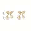Cherry Earring Set for Women, Fashionable Design, Preferred for Daily Party Matching, Exquisite Gift Earrings, Sweet and Personalized Earrings.