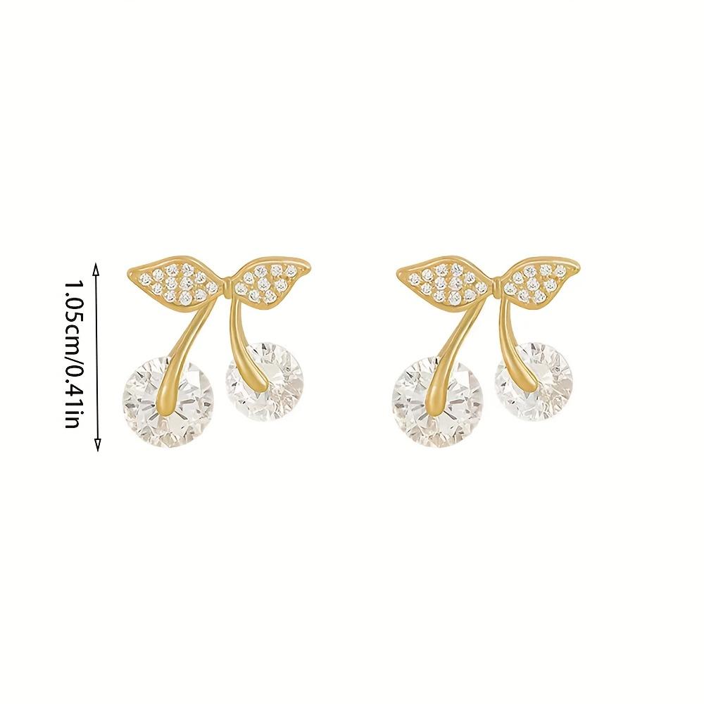 Cherry Earring Set for Women, Fashionable Design, Preferred for Daily Party Matching, Exquisite Gift Earrings, Sweet and Personalized Earrings.