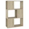 Bookshelf Room Divider Sonoma Oak 60 X 24 X 94 Cm Wood Based Material
