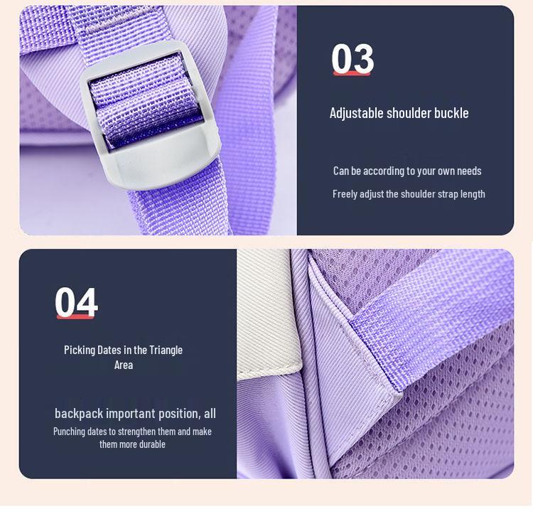 Kuromi Lightweight Cartoon Backpack for Girls - Cute, Weight-Reducing, Ideal for Kindergarteners