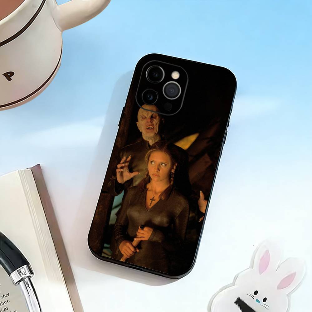 Movie Buffy Phone Case For iPhone 17, 16,15,14,13,12,11 Plus,Pro Max, Others Soft Black Cover