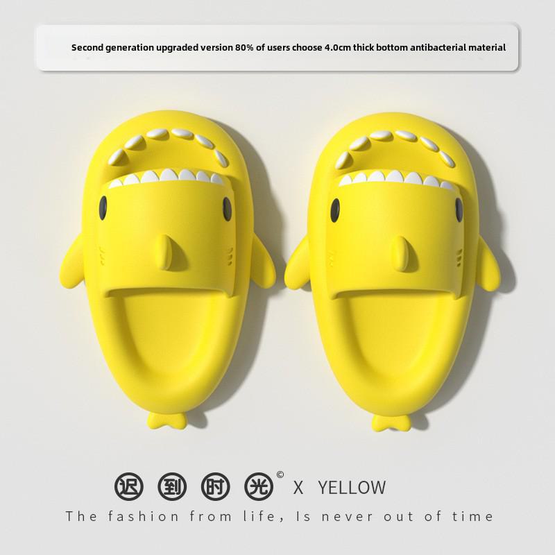 Thick-Soled Shark EVA Slippers for Kids and Parents - Non-Slip, Soft, Indoor Summer Sandals