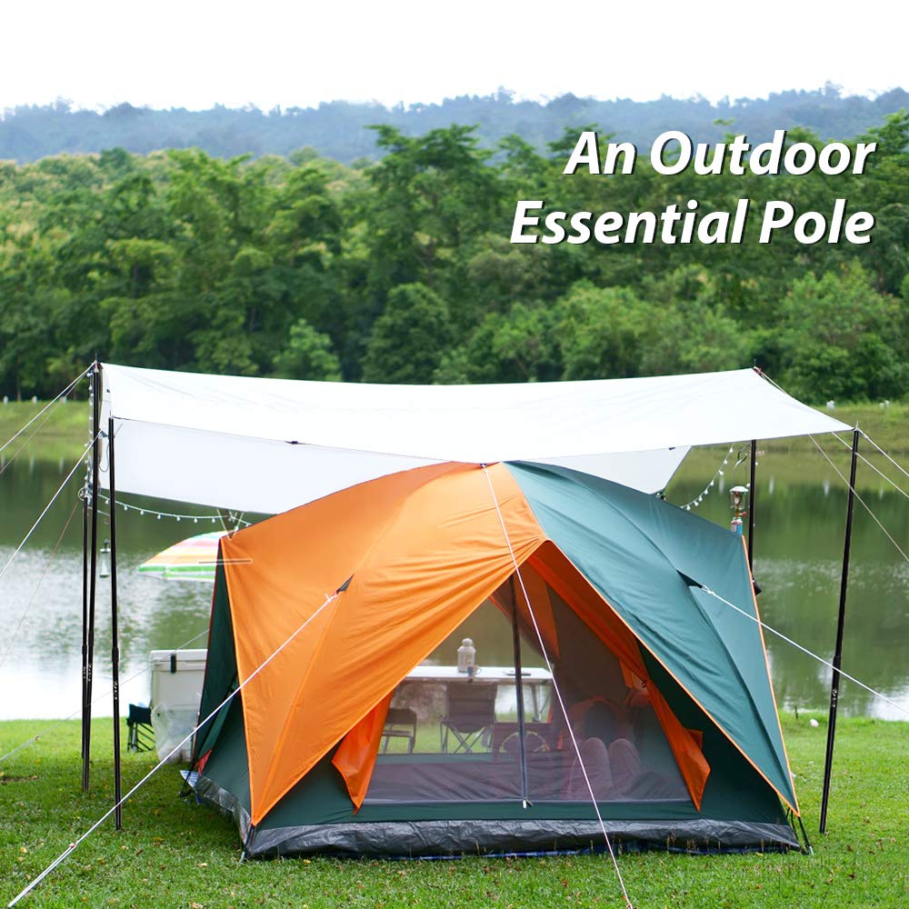 FOREST HOME Pole Sub Pole Made of 7075 Aluminum Alloy Stepless Adjustable Finely Adjustable Sliding Type Telescoping Lightweight For Outdoor Camping