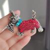 Брошь Design Sense Animal Niche, милая, инкрустированная бриллиантами, брошь в виде щенка, винтажные аксессуары для собак в виде старика