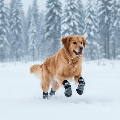 4 Stück/Los Warme Rutschfeste Hundesocken Verstellbarer Pfotenschutz Haustier-Pfotenschutz Hundeschuhe Kleine Mittlere Große Hunde