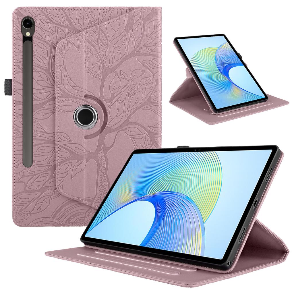 Applicable to Samsung Tab S9 FE 2026 flat leather case 10.9 inch rotating bracket Tree of Life embossed shell S11