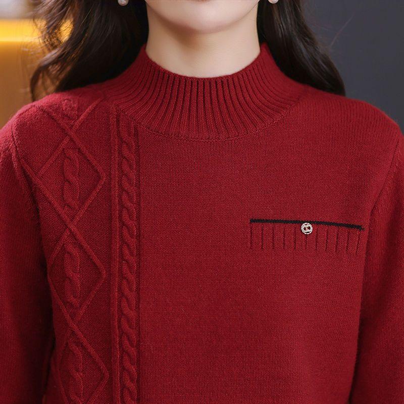 Fashion Loose Cashmere Women Sweater Autumn Winter Soft Warm Long Sleeve Solid Jumper Knitted Sweaters for Female Pullover Tops