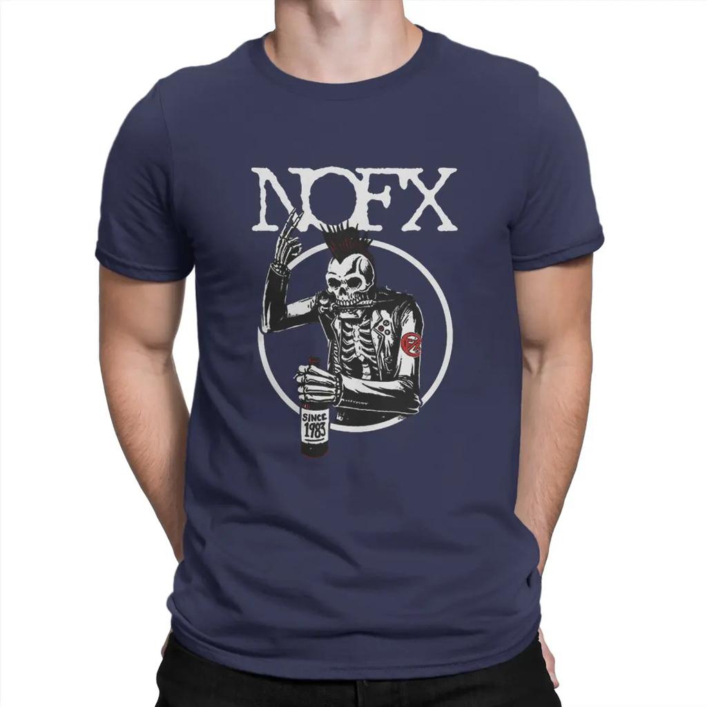 Music T-Shirt N-Nofx Novelty 100% Cotton Tee Shirt O Neck Short Sleeve T Shirts Gift Idea Clothes Unisex