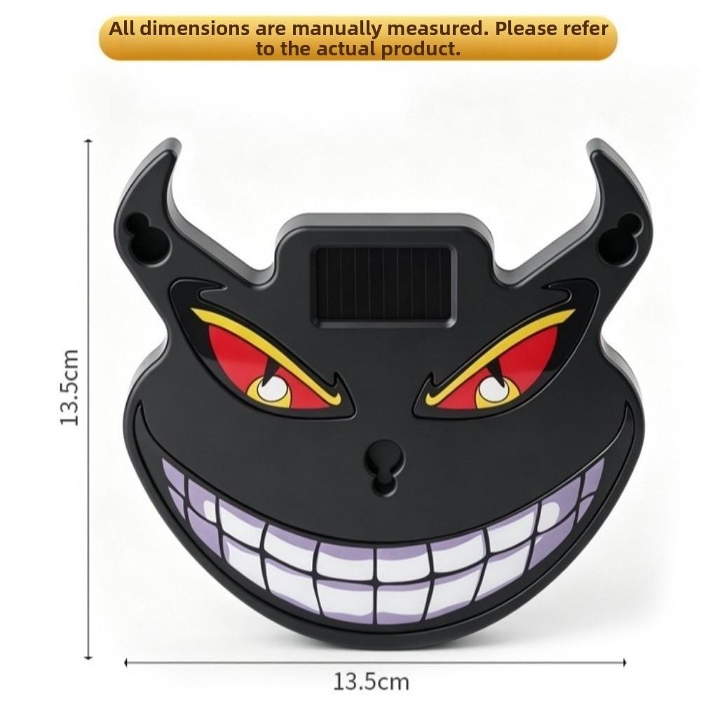 DIY Car Devil Eye Decorative Light Solar Cool EYE Ambient Lamp Gifts LED Warning Light