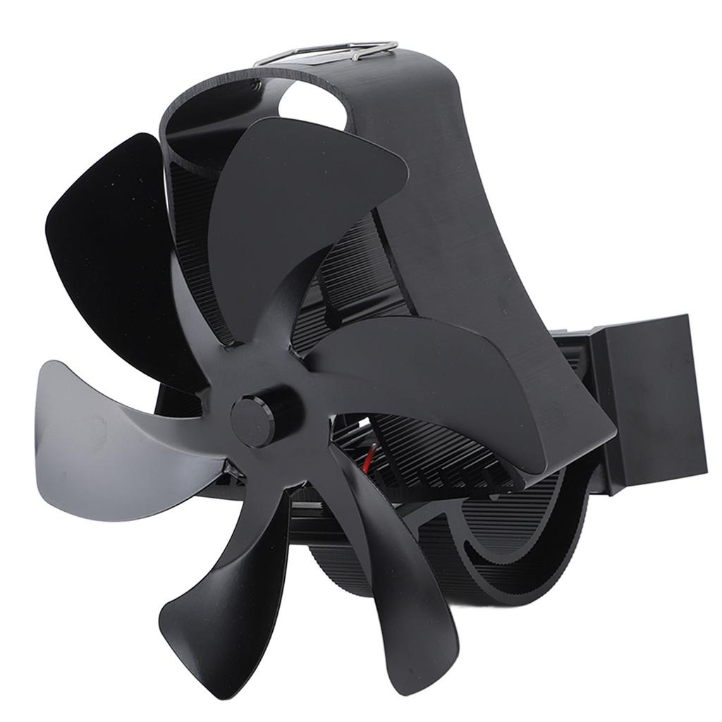 6 Blade Magnet Wall Mount Heat Powered Stove Fan Pipe Fireplace Fan Magnetic Installation for Wood