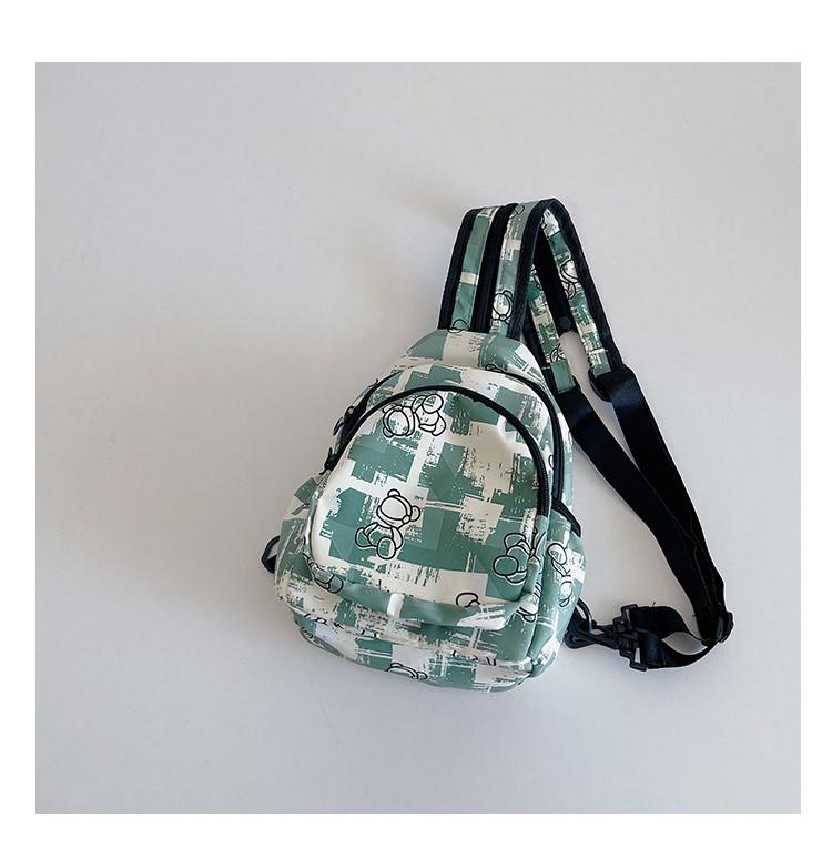 

Trendy 2024 Children s Chest Bag Stylish Boys And Girls Crossbody Waterproof Backpack зелений