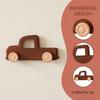 Cute Wall Mounted Car Shaped Hooks Vintage Style Cartoon Coat Hook Wooden Free Punching Wall Decorative Hook Entrance Decor