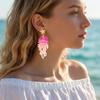Acrylic Ocean Themed Drop Earrings Creative Starfish Charm Earrings Funny Summer Jewelry  Vacation