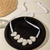 Summer New White Romantic Love Non Woven Ribbon Choker Necklace Women's Accessories Valentine's Savings Gift Clavicle Necklace