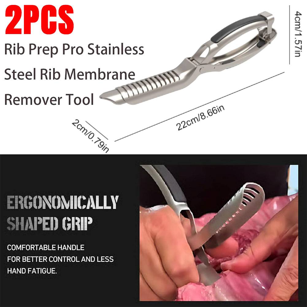1/2/3Pcs Rib Membrane Remover Tool Guide Trimming Peeling Ribs Rib Membrane Remover Grilling Tools BBQ Rib Preparation Tool