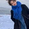 New solid color wool scarf, soft waxy in autumn and winter, warm in winter, shawl thickened Meira student couple scarf