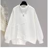 Sweatshirt for Women Loose Round Neck Solid Color Casual Pullover Long Sleeve Sweatshirt Top
