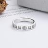 Adjustable Open Ring With Traditional Chinese Fu Character Design Vintage Retro Style Unisex Finger Men Women
