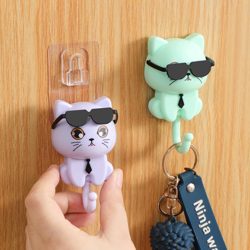 Creative Cat Wink Adhesive Hook for Clothes, Hats, and Sundries