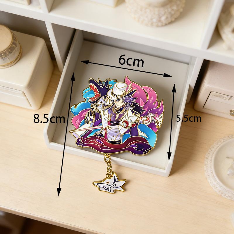 Game Honkai Star Rail Ashveil Cosplay Brooch Alloy Enamel Badge Lapel Pins Creative Bag Costume Ornament Accessory Pendant Prop