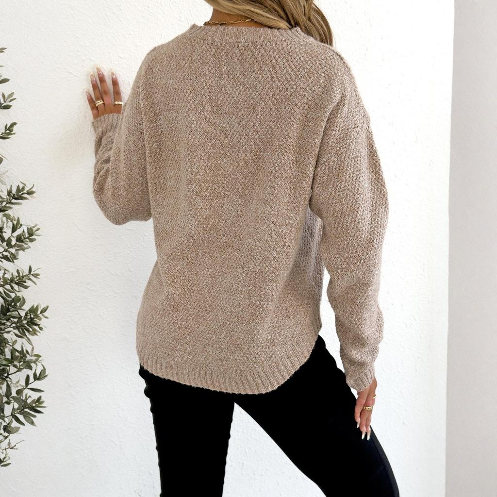 Tricou de damă cu imprimeu floral vintage, gât rotund, larg, mâneci lungi, lungime medie, cu orificii pentru degetul mare