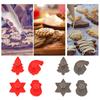 Christmas Santa Cookie Cutter Embossing  Plastic Spring Die Biscuits Cutter 4Pcs Set