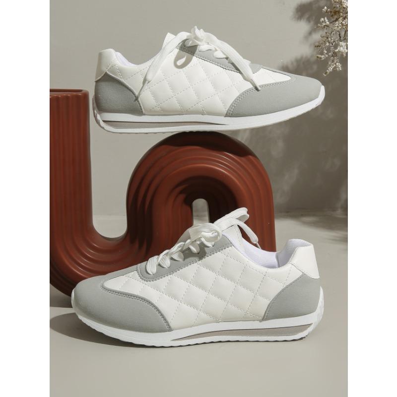 Neue Schnür-Freizeit-Sportschuhe für Damen, mit weicher Sohle und vielseitig, Forrest Gump Schuhe, Bequeme kleine weiße Schuhe