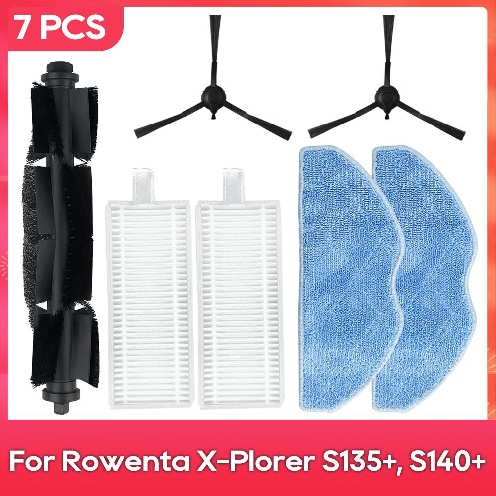 Fit For ( Rowenta X-Plorer S135+, S140+ ) Main Side Brush Hepa Filter Mop Dust Bag Robot Vacuum Cleaner Parts Accessories