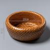 Handwoven Bamboo Retro Snack Basket and Plate for Picnic and Storage