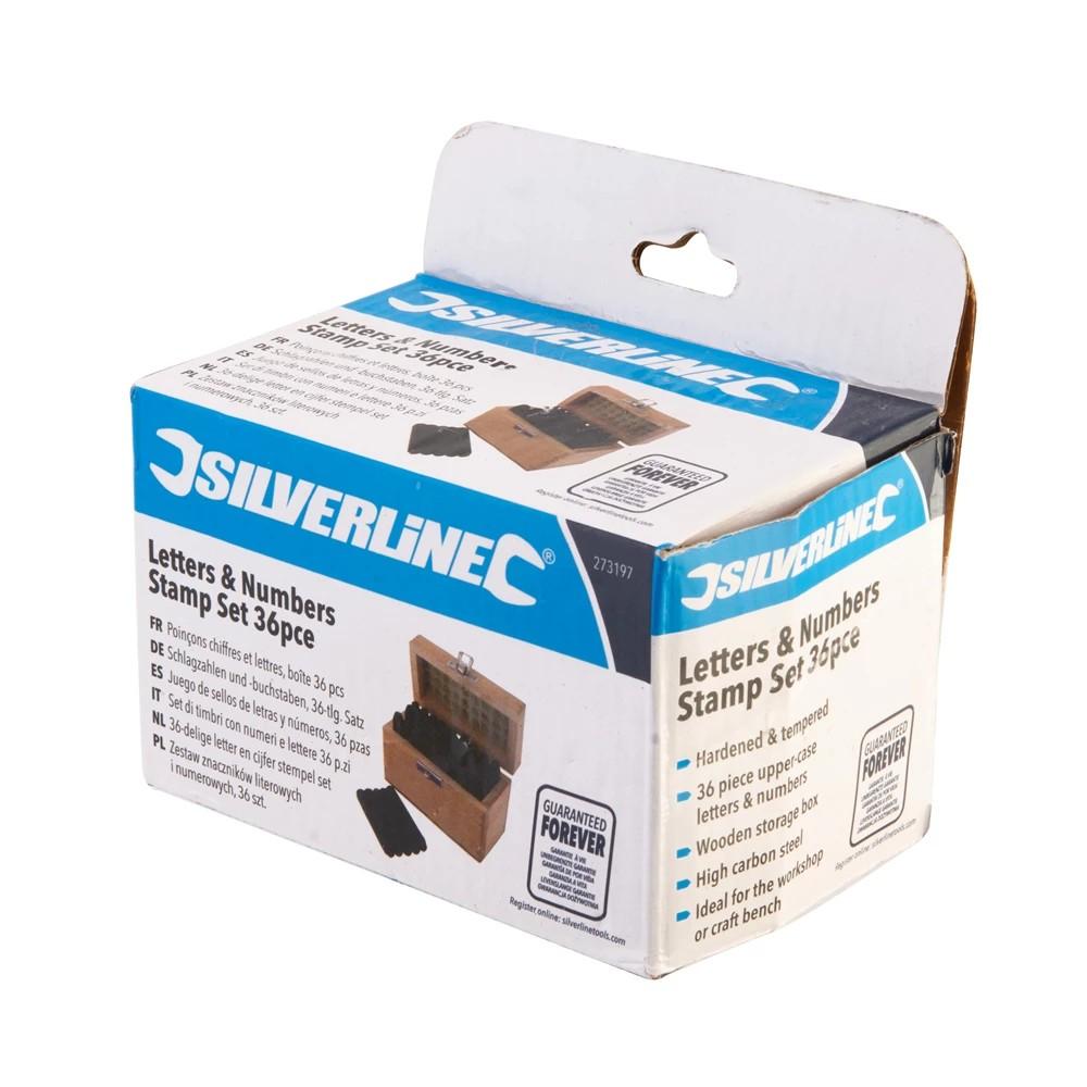 Silverline Letters & Numbers Stamp Set (Pack of 36)