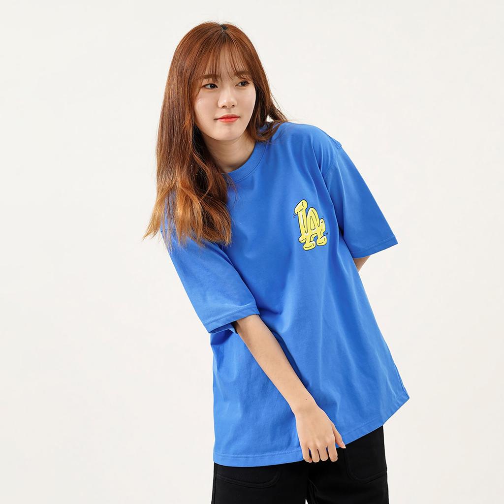 MLB Los Angeles Dodgers T Shirts Unisex Blue Crew Neck Moderate Straight Fit 3ATSL1023-07BLS