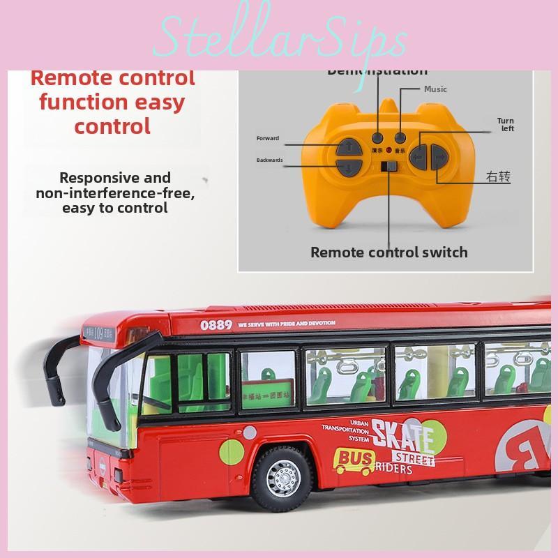 Simulation Alloy City Sightseeing Bus Model Toy With Sound And Functions Light
