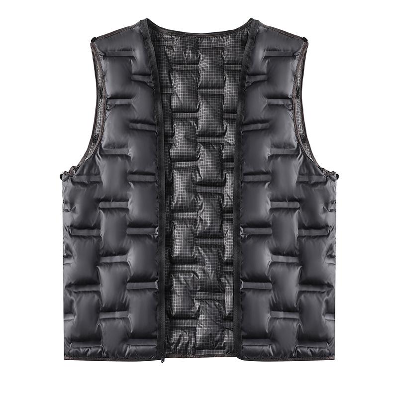 Leather Down Jacket Men's Removable Goose Down Liner Short Leather Jacket Middle-aged Dad's Wear Thickened Warm Leather Jacket